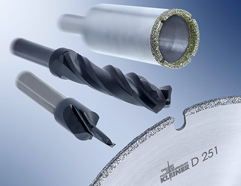 Detailaufnahme eines CFK-Fräsprozesses